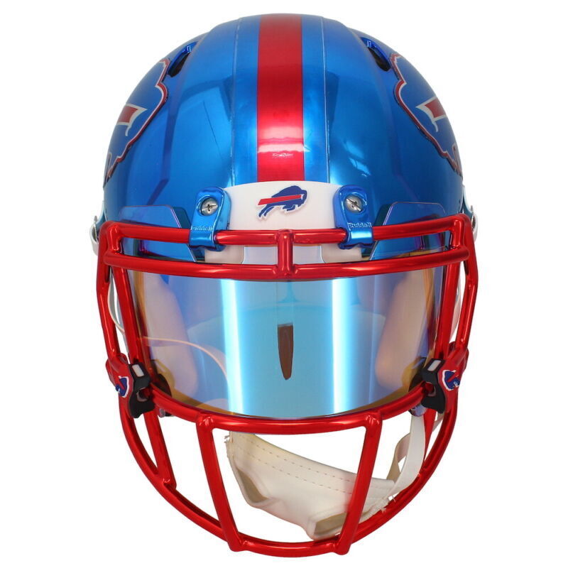 Josh Allen Autographed Buffalo Bills Chrome Speed Authentic Helmet Signed In Red LE 17/17 GDL/Beckett Witnessed