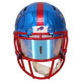 Josh Allen Autographed Buffalo Bills Chrome Speed Authentic Helmet Signed In Red LE 17/17 GDL/Beckett Witnessed