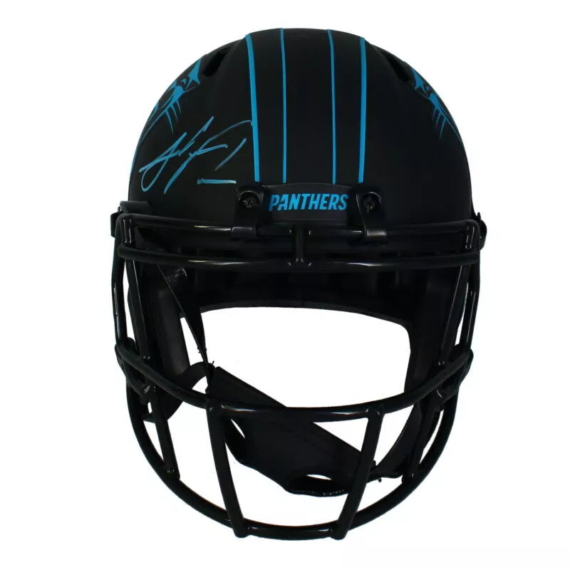 Julius Peppers Autographed Carolina Panthers Eclipse Speed Full Size Helmet Beckett Witnessed