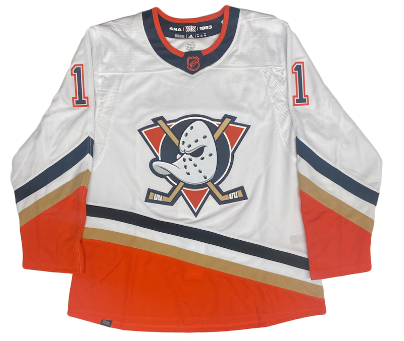 Trevor Zegras Autographed Anaheim Ducks Adidas 2022-23 Reverse Retro Jersey Fanatics