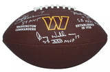 Joe Theisman/Doug Williams/Mark Rypien Triple-Inscribed Washington Commanders Wilson Super Grip Logo Football Beckett Witnessed