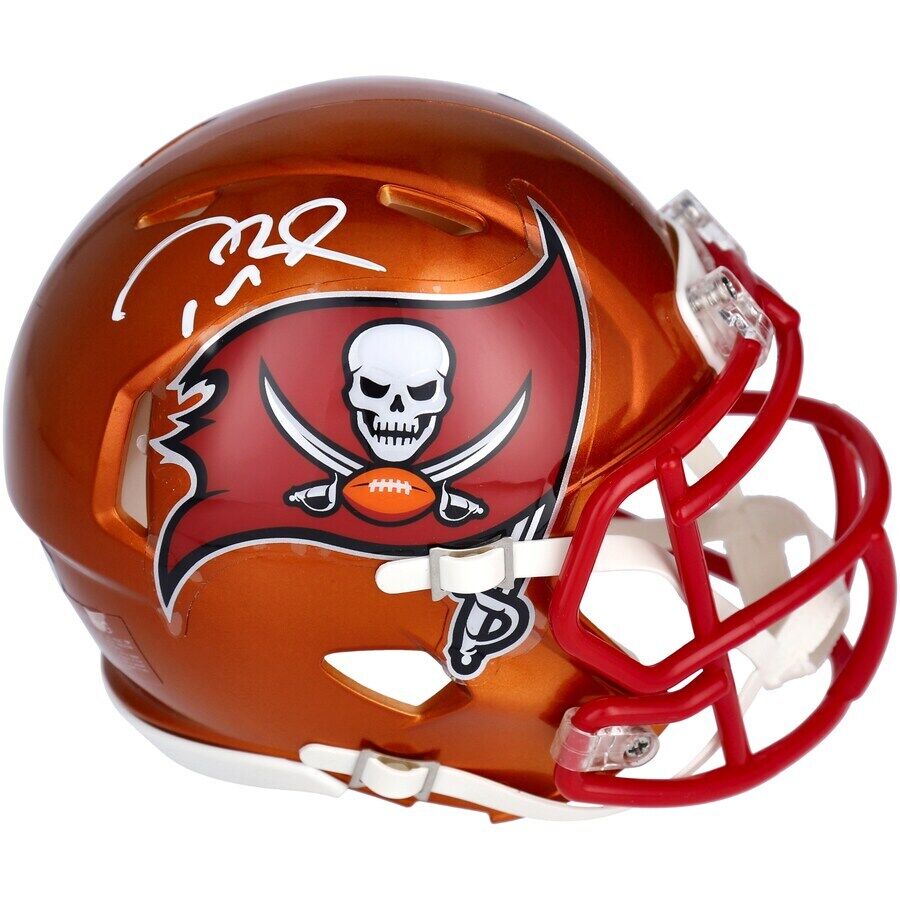 Tom Brady Autographed Tampa Bay Buccaneers Flash Speed Mini Helmet FANATICS