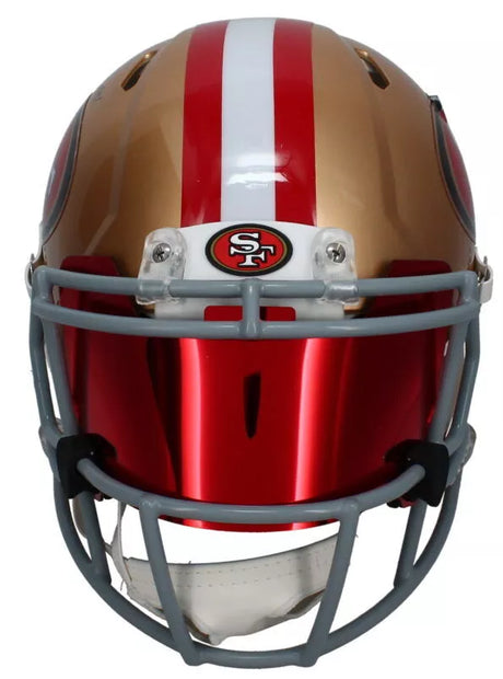 Christian McCaffrey Autographed/Inscribed "23 OPOY" San Francisco 49ers Speed Authentic Helmet with Visor & 3D Bumpers Fanatics