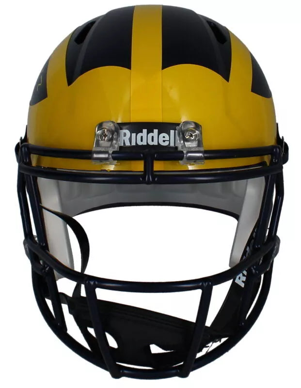 Blake Corum Autographed Michigan Wolverines Speed Full Size Helmet Beckett Witnessed