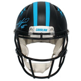 Julius Peppers Autographed Carolina Panthers Black 2023 Alternate Speed Authentic Helmet Beckett Witnessed