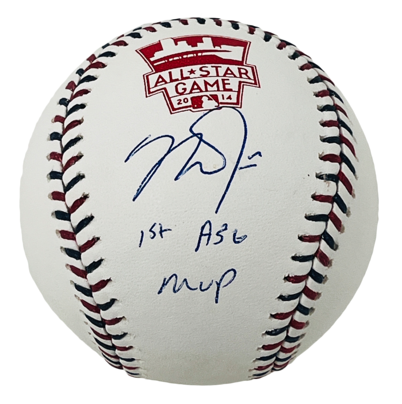 Mike Trout Autographed/Inscribed "1st ASG MVP" 2014 MLB All-Star Game Official Baseball MLB Authenticated