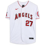 MIKE TROUT Autographed Los Angeles Angels White Nike Authentic Jersey MLB AUTHENTICATED