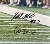 Kyren Williams Autographed/Inscribed "GO IRISH!" Notre Dame Fighting Irish "Diving TD" 16" x 20" Photograph LE 23/23 GDL & Beckett Witnessed