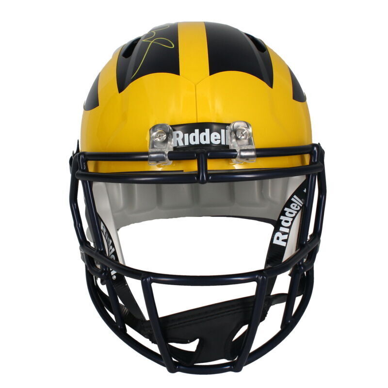 Tom Brady Autographed Michigan Wolverines Speed Full Size Helmet Fanatics