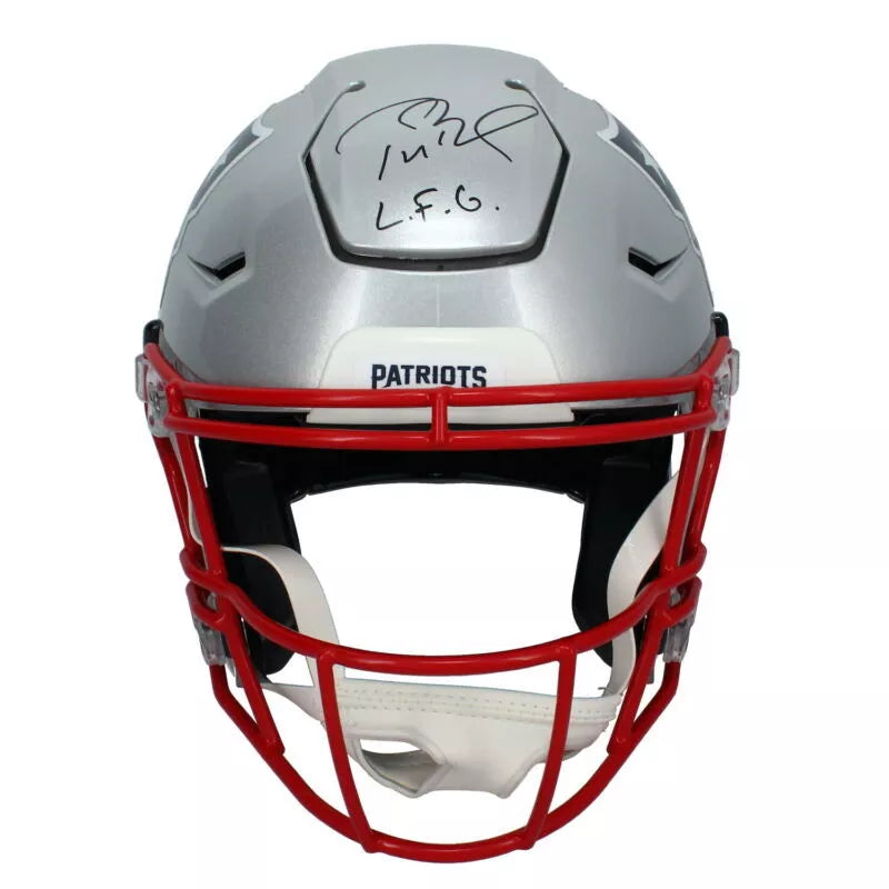 Tom Brady Autographed/Inscribed "LFG" New England Patriots Speedflex Authentic Helmet LE 25