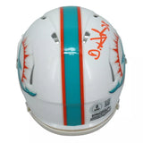 De'Von Achane Autographed Miami Dolphins Speed Mini Helmet Beckett Witnessed