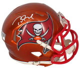 TOM BRADY Autographed Tampa Bay Buccaneers Flash Speed Mini Helmet FANATICS