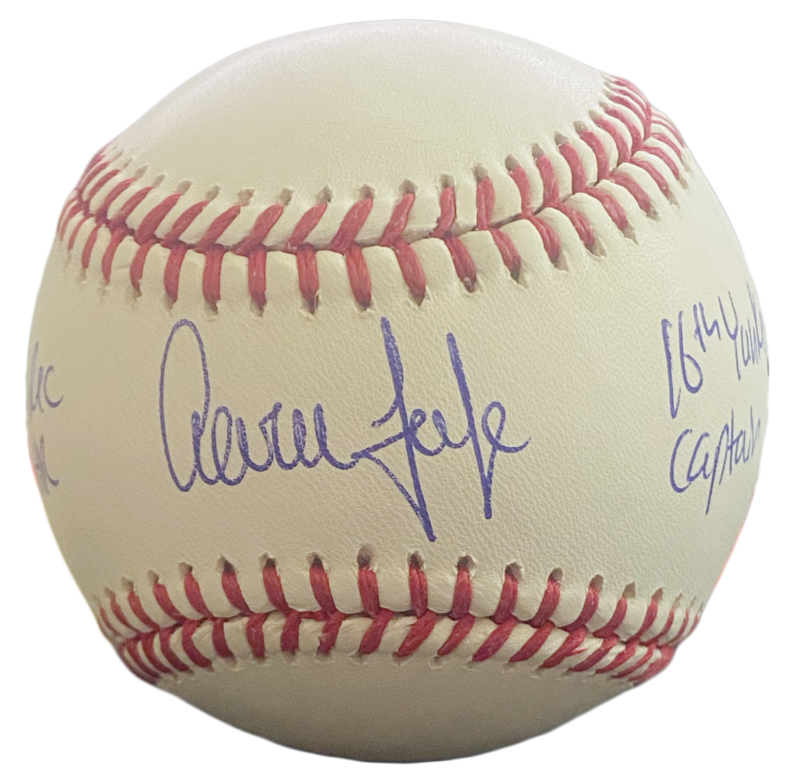 Aaron Judge Autographed/Multi-Inscribed "AL Rec 62 HR 16th Yankee Captain" Official MLB Baseball Fanatics LE 16 (GDL Exclusive)