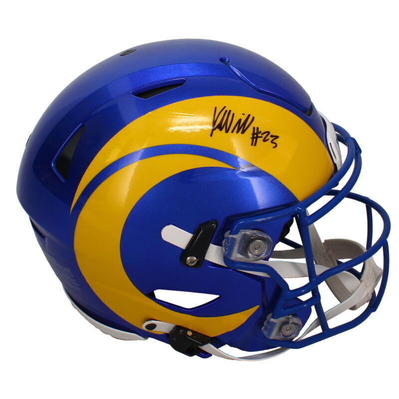 Kyren Williams Autographed Los Angeles Rams Speedflex Authentic Helmet Beckett Witnessed