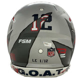 TOM BRADY Autographed New England Patriots/Tampa Bay Buccaneers "Mash Up" Custom Authentic Speed Helmet FANATICS LE 1/12