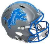 Amon-Ra St. Brown Autographed Detroit Lions Silver 2024 Alternate Speed Full Size Helmet Fanatics