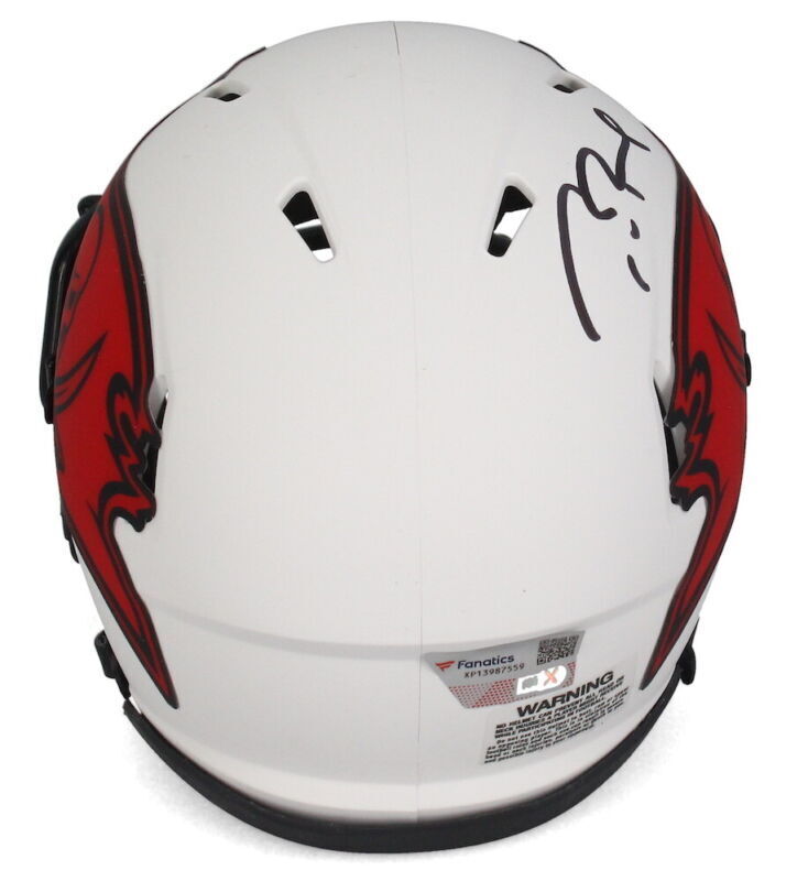 TOM BRADY Autographed (Black Ink) Tampa Bay Buccaneers Speed Lunar Eclipse Mini Helmet FANATICS