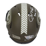 Joe Montana Autographed/Inscribed "Joe Cool" San Francisco 49ers 2022 Salute to Service Speed Mini Helmet Fanatics LE 24