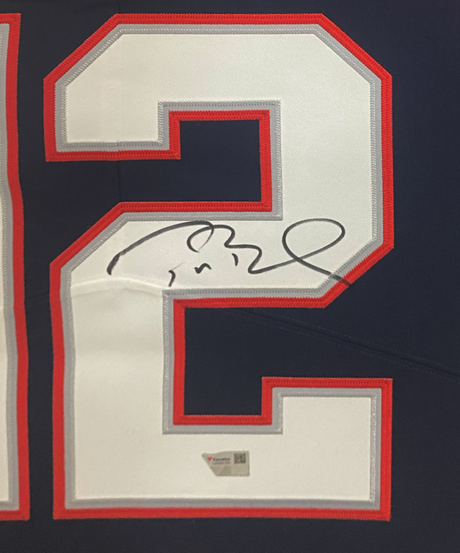 Tom Brady Autographed New England Patriots Custom Framed Navy Nike Color Rush Elite Jersey Fanatics