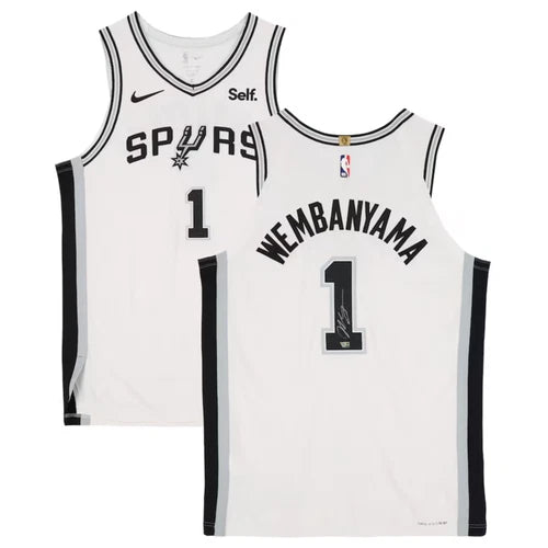 Victor Wembanyama Autographed San Antonio Spurs Nike White Association Edition Authentic Jersey with Sponsor Patch Fanatics