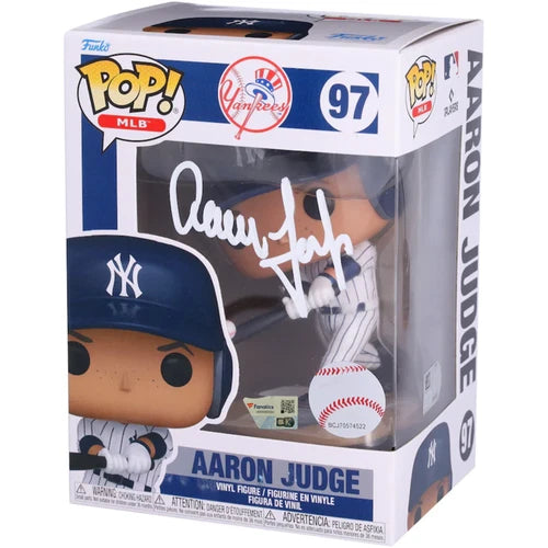 Aaron Judge Autographed New York Yankees Pinstripe Uniform Funko Pop! Vinyl Figurine Fanatics