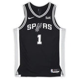 Victor Wembanyama Autographed San Antonio Spurs Nike Black Icon Edition Authentic Jersey with Sponsor Patch Fanatics