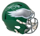 PRE ORDER Saquon Barkley Signed Eagles Full Size Kelly Green Replica Speed Helmet