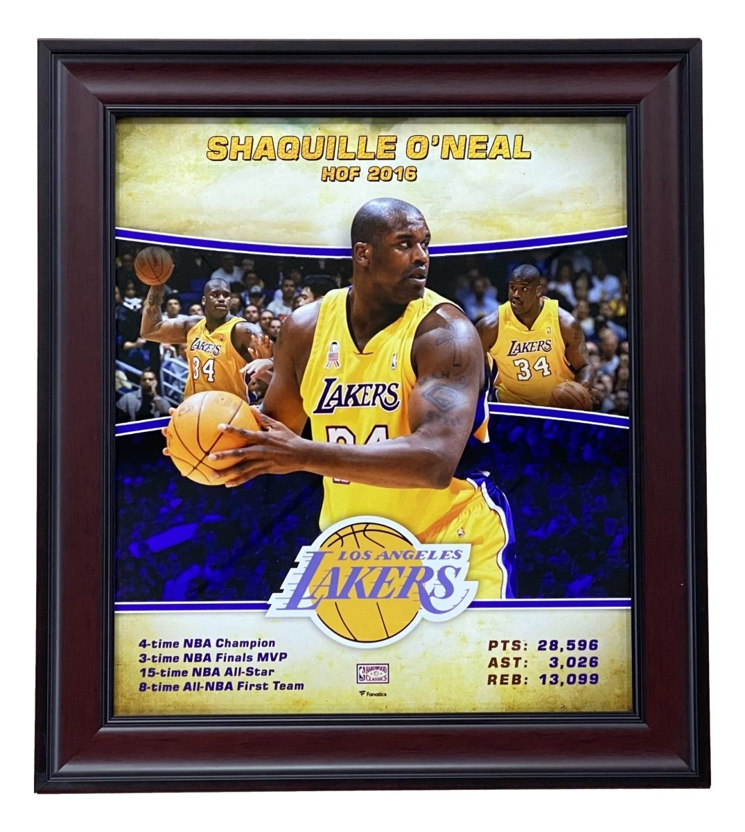 Shaquille O'Neal Framed 12x14 Los Angeles Lakers Photo - Sports Integrity