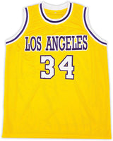 Shaquille O'Neal Los Angeles Signed Yellow Basketball Jersey 2 BAS - Sports Integrity