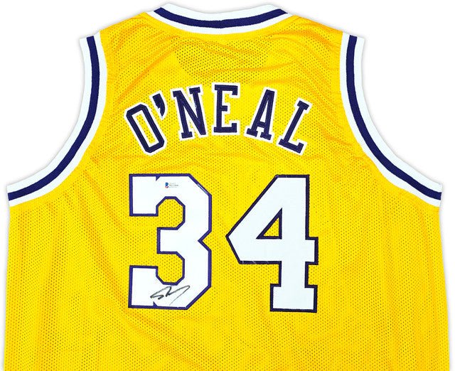 Shaquille O'Neal Los Angeles Signed Yellow Basketball Jersey 2 BAS - Sports Integrity