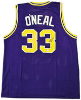 Shaquille O'Neal Signed Purple College Basketball Jersey BAS - Sports Integrity