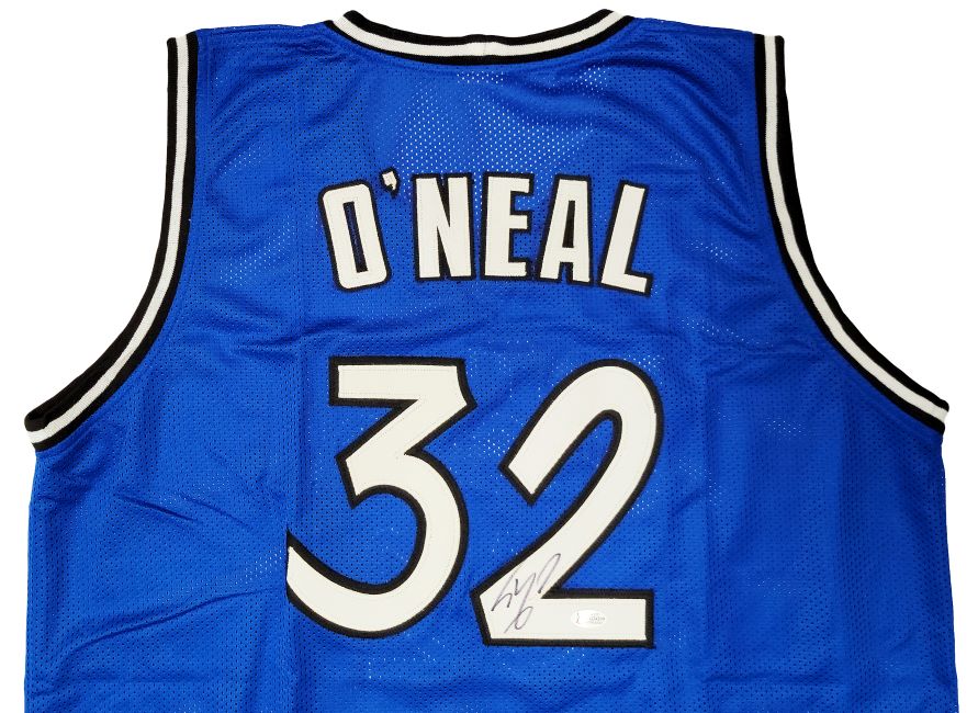 Shaquille O'Neal Orlando Signed Blue Basketball Jersey BAS - Sports Integrity