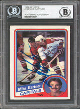 Capitals Mike Gartner Authentic Signed 1984 Topps #143 Card Autographed BAS Slab