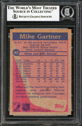 Capitals Mike Gartner Authentic Signed 1984 Topps #143 Card Autographed BAS Slab