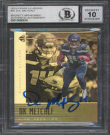 Seahawks D.K. Metcalf Signed 2019 Panini Illusions #37 RC Auto 10! BAS Slabbed