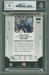 Ravens Ray Lewis Signed 2004 Leaf Certified Materials #11 Card BAS Slabbed