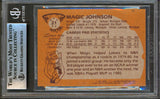 Lakers Magic Johnson "HOF 02" Authentic Signed 1981 Topps #21 Card BAS Slabbed 4