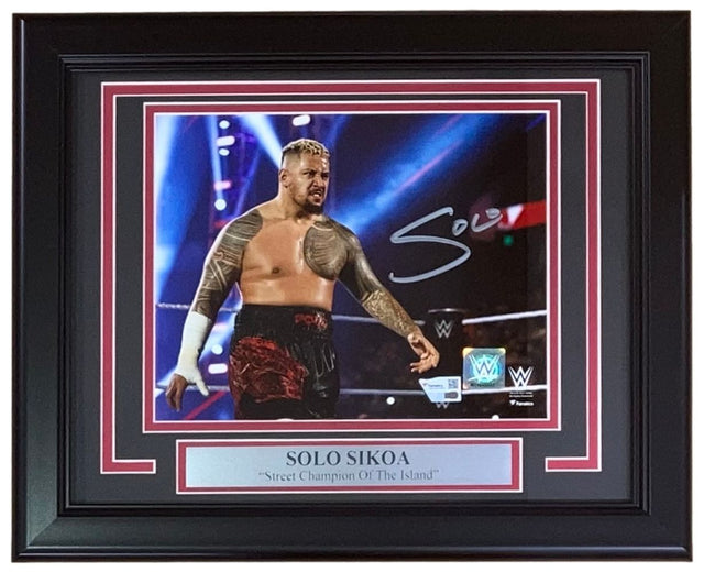 Solo Sikoa Signed Framed 8x10 WWE Photo Fanatics - Sports Integrity