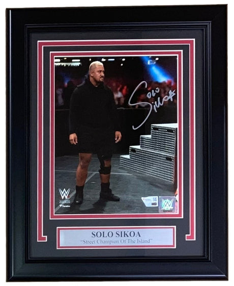 Solo Sikoa Signed Framed 8x10 WWE Debut Photo Fanatics - Sports Integrity