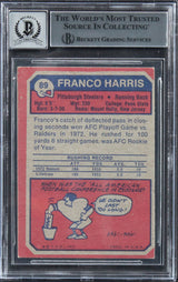 Steelers Franco Harris Authentic Signed 1973 Topps #89 Card Auto 10! BAS Slabbed