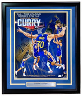 Stephen Curry Signed Framed 16x20 Warriors Scoring Leader Photo JSA Hologram - Sports Integrity