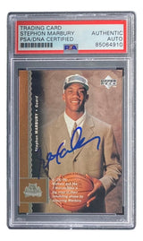 Stephon Marbury Signed 1996 Upper Deck #74 Timberwolves Rookie Card PSA/DNA - Sports Integrity