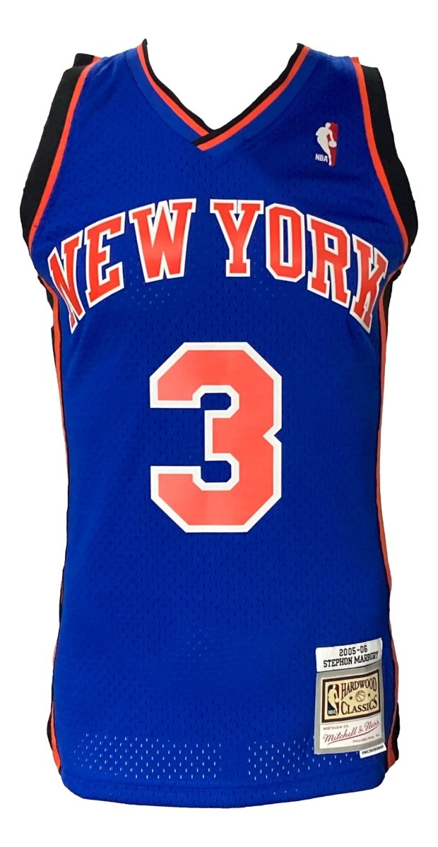 Stephon Marbury Signed New York Knicks 2005/06 M&N HWC Swingman Jersey BAS ITP - Sports Integrity