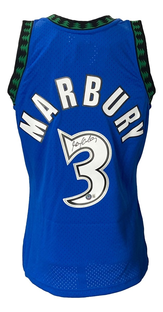 Stephon Marbury Signed Timberwolves 1996/97 M&N HWC Swingman Jersey BAS ITP - Sports Integrity