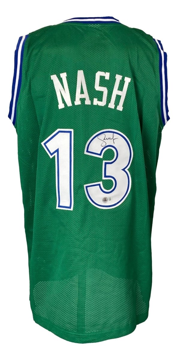 Steve Nash Dallas Signed Green Basketball Jersey BAS ITP - Sports Integrity