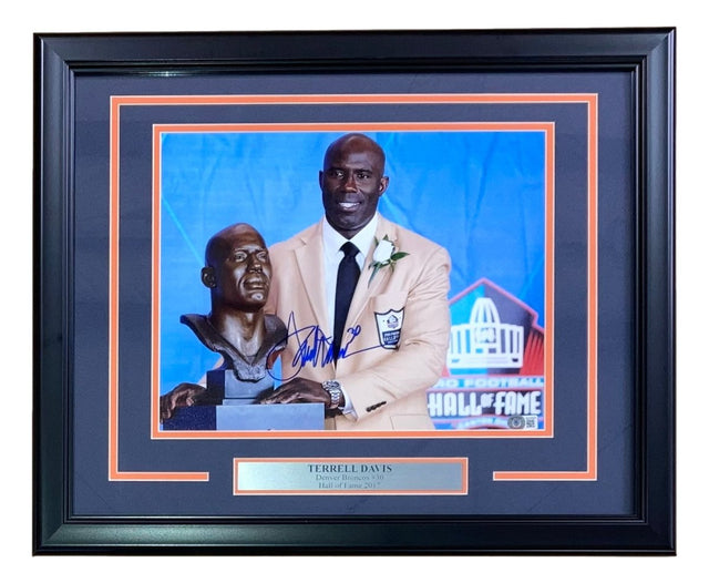 Terrell Davis Signed Framed 11x14 Denver Broncos Photo BAS BD59645 - Sports Integrity