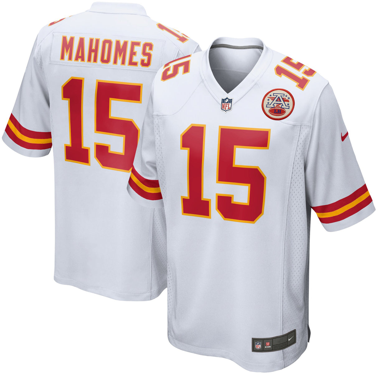 Patrick Mahomes Unsigned Kansas City Chiefs White Nike Twill Jersey Size XXL Stock #185923