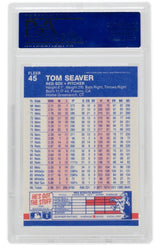 Tom Seaver Slabbed 1987 Fleer Glossy Card #45 Mint 9 PSA/DNA - Sports Integrity