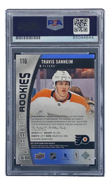 Travis Sanheim Signed 2017/18 SP Game Used #116 Flyers Hockey Card PSA/DNA - Sports Integrity