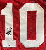 Troy Smith Ohio State Signed Red Football Jersey PSA Hologram - Sports Integrity